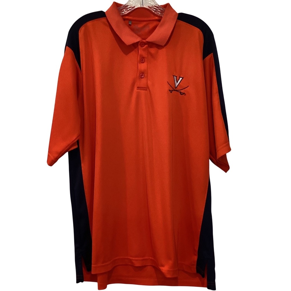 University of Virginia UVA Cavaliers Polo Golf Shirt Orange - Large